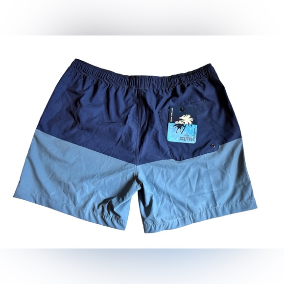 Land To Water Swim Trunks Shorts Swimwear Men’s Size XXL Blue With Pockets NEW - Picture 4 of 8